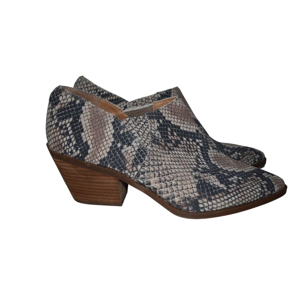 Lucky Brand Tresee Snake Print Low Ankle Bootie Size 9M - Picture 2 of 7